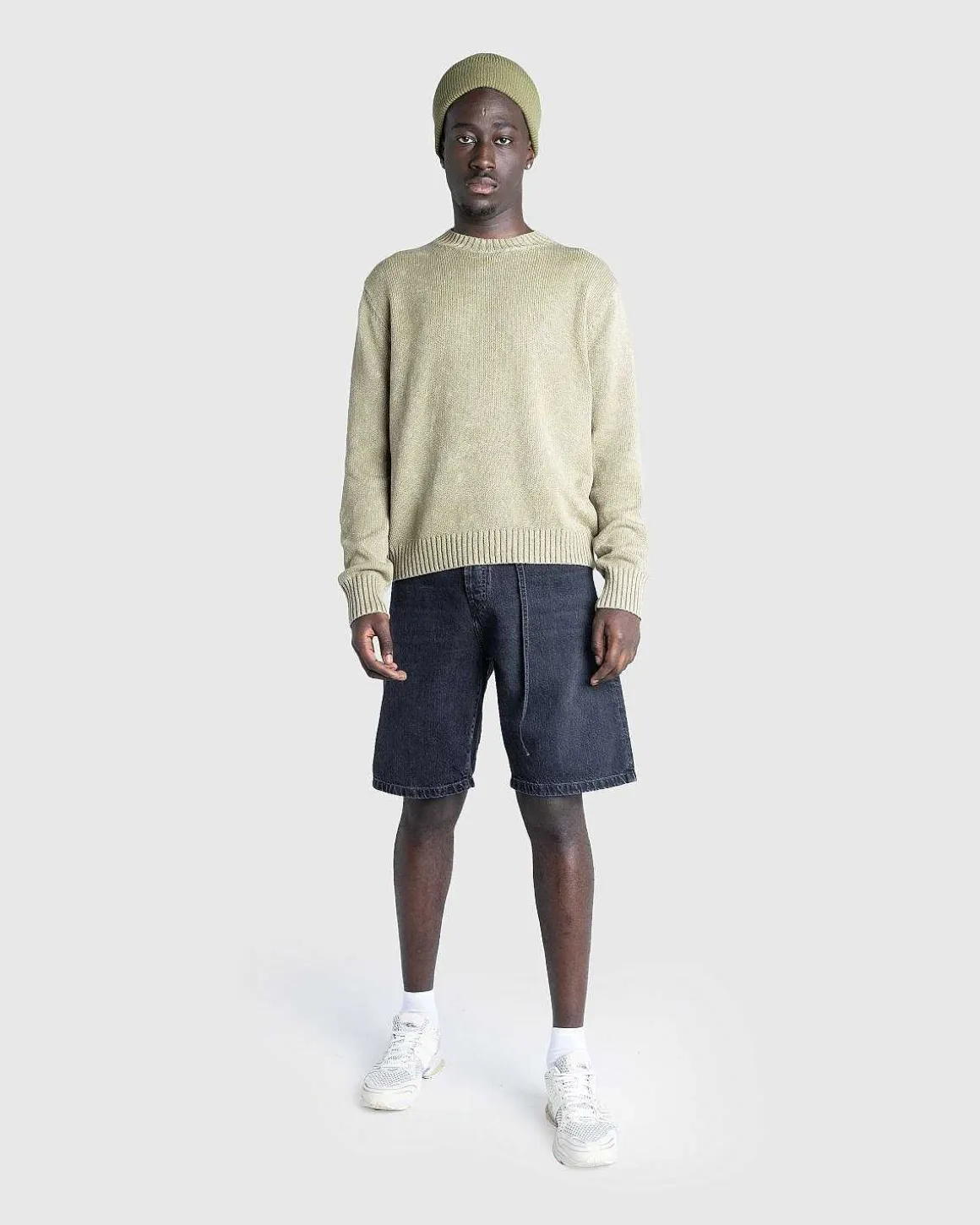 Acid Wash Jumper Olivengron