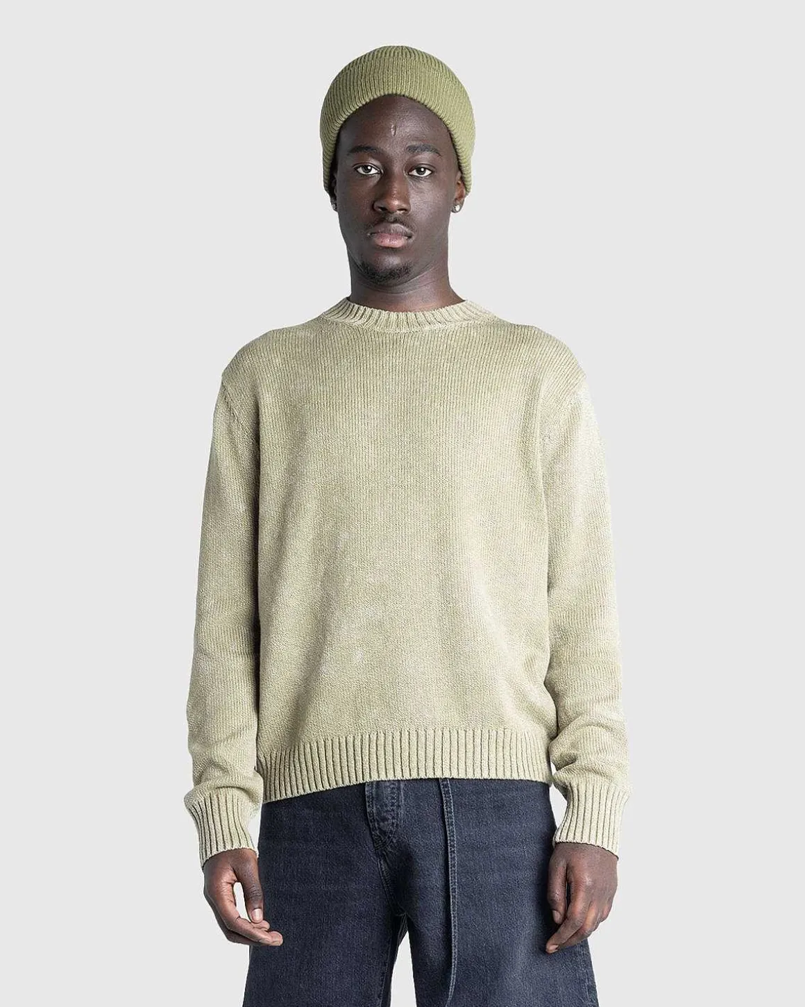 Acid Wash Jumper Olivengron