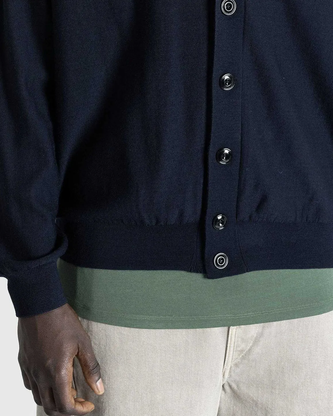 Afslappet Twisted Cardigan Dark Navy