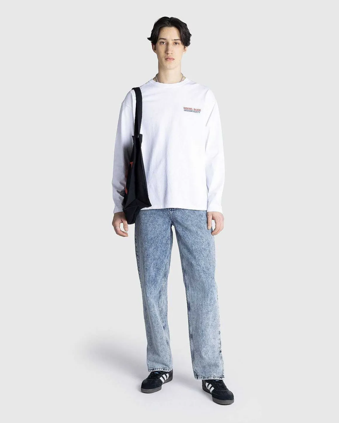 Akvarel Langaermet T-Shirt Hvid