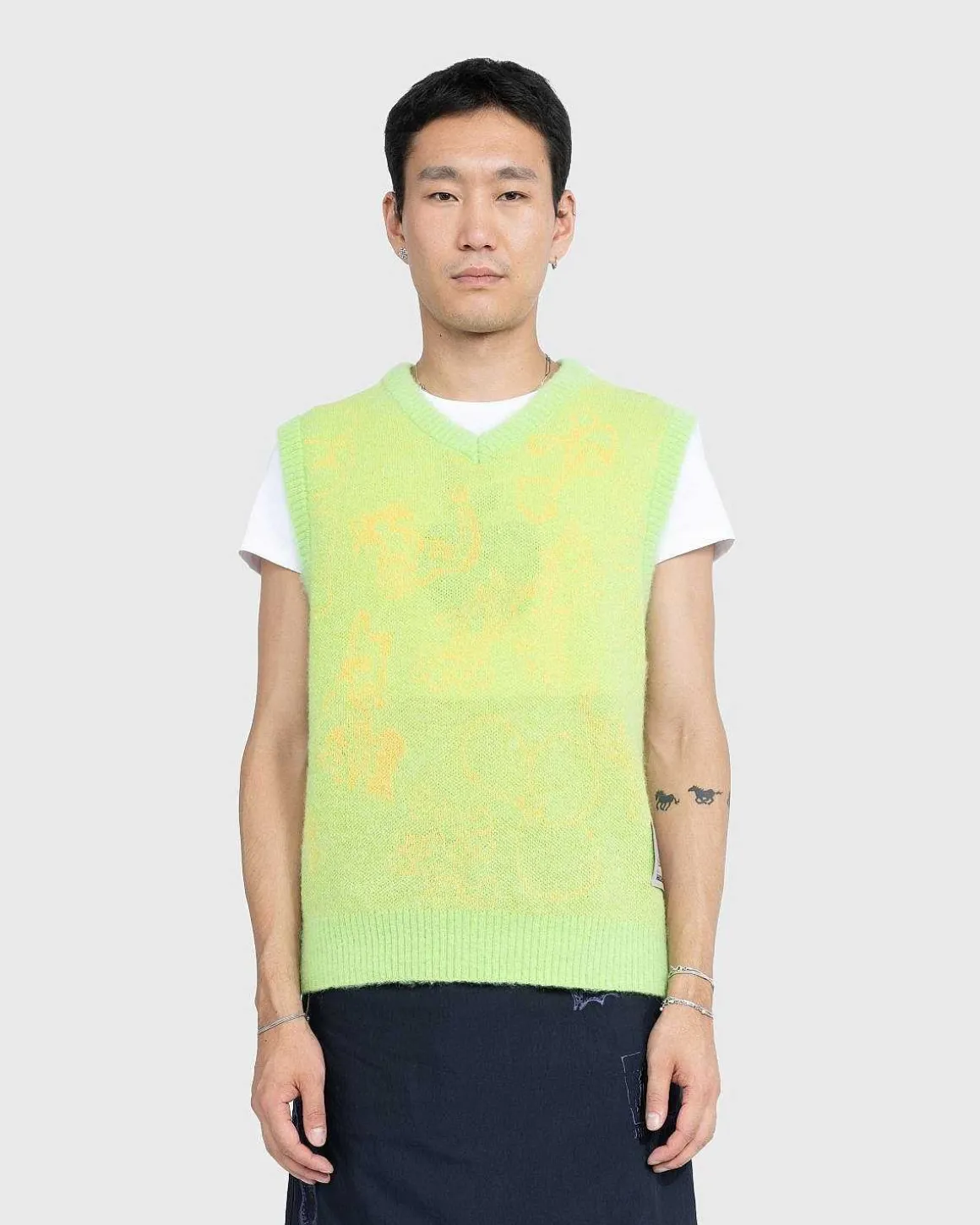 Alpaca Fuzzy Sweater Vest Gron