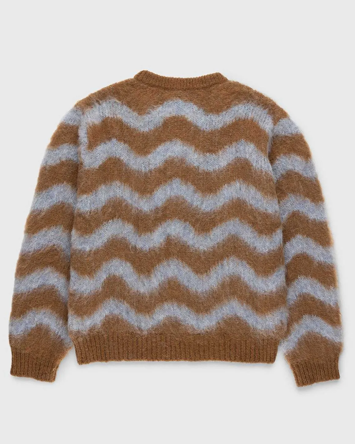 Alpaca Fuzzy Wave Sweater Lysebla/Brun