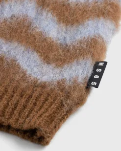 Alpaca Fuzzy Wave Sweater Lysebla/Brun