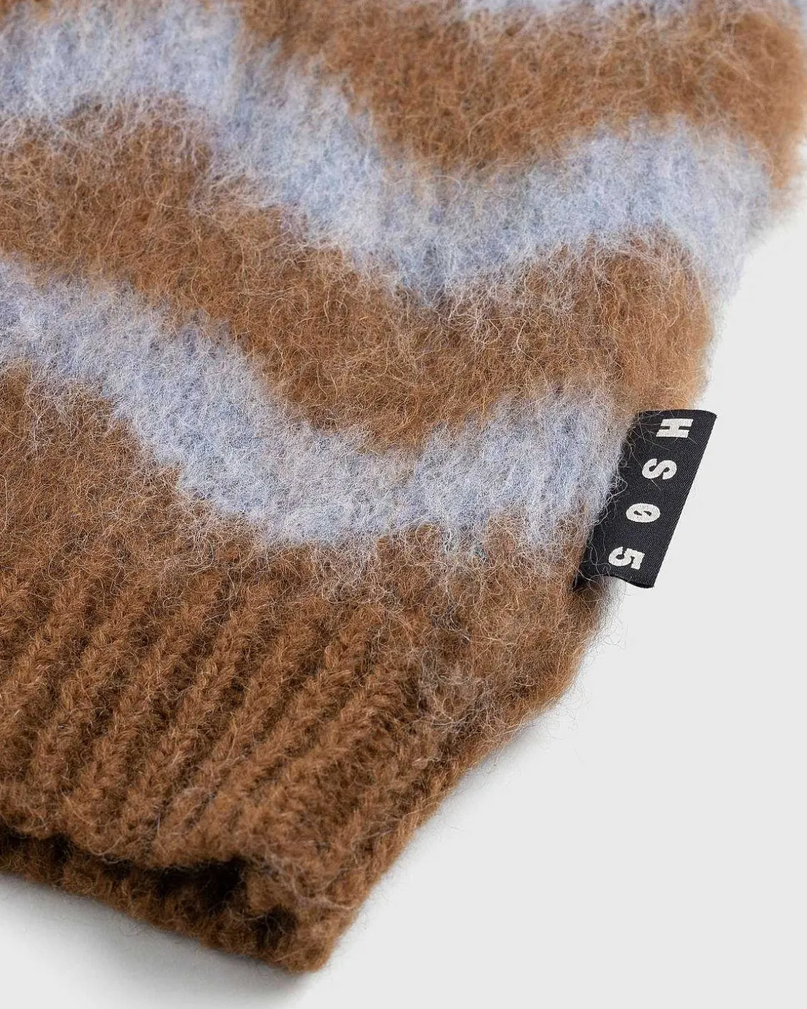 Alpaca Fuzzy Wave Sweater Lysebla/Brun