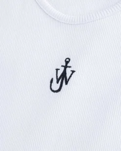 Anchor Embroidery Tank Top Hvid