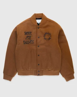 Arbejde Varsity Bomber Deep Hamilton Brown