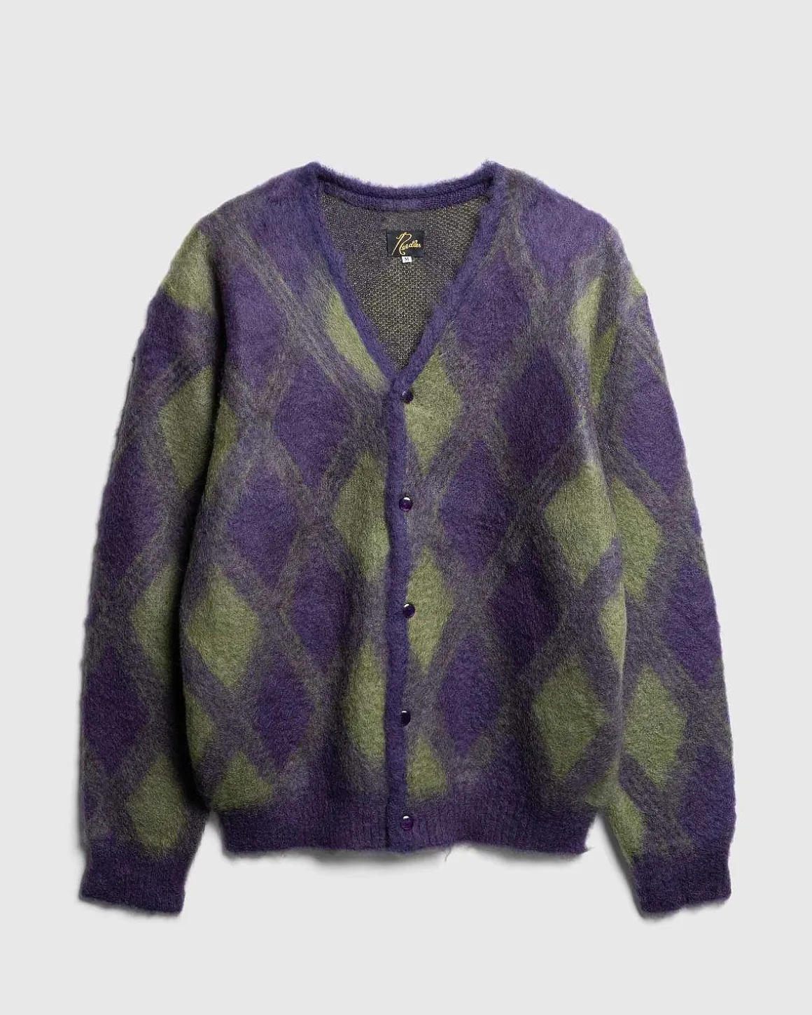Argyle Mohair Cardigan Lilla
