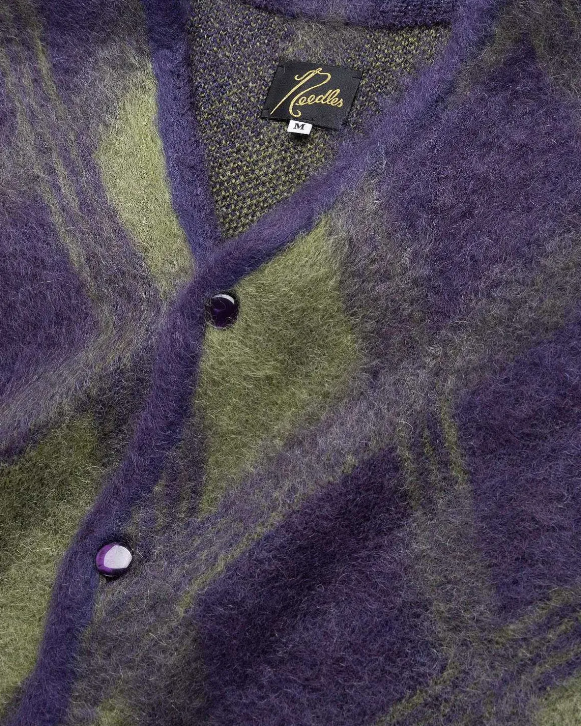 Argyle Mohair Cardigan Lilla