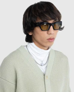 Ayreen Black Acetate/Varm Oliven