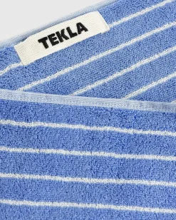 Badehandklaede Klare Bla Striber