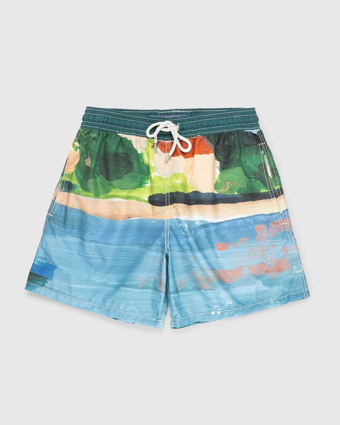 Badeshorts Med Tryk Chambray