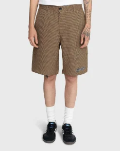 Banned Houndstooth Shorts Brun