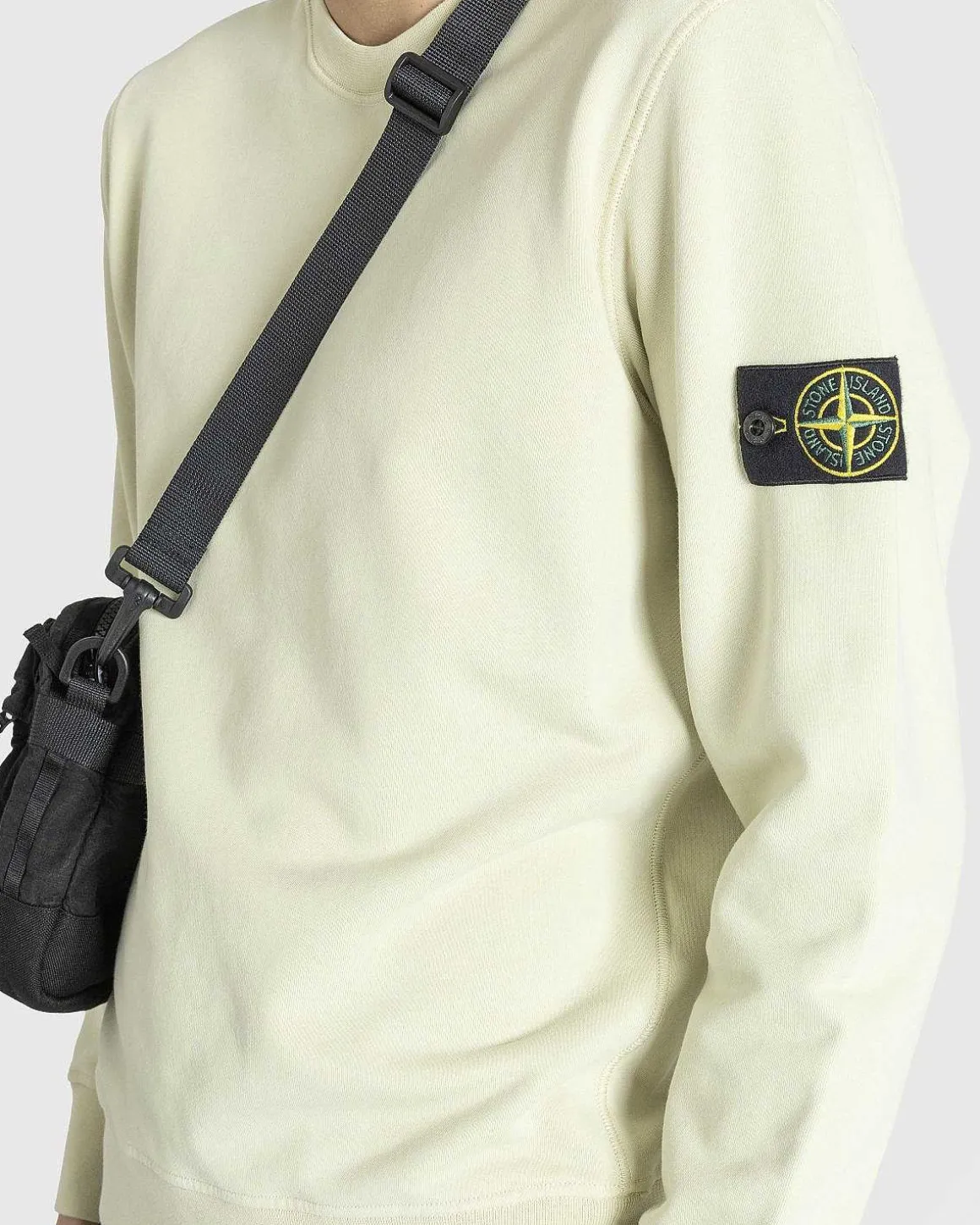Beklaedningsfarvet Sweatshirt Med Rund Hals, Naturbeige