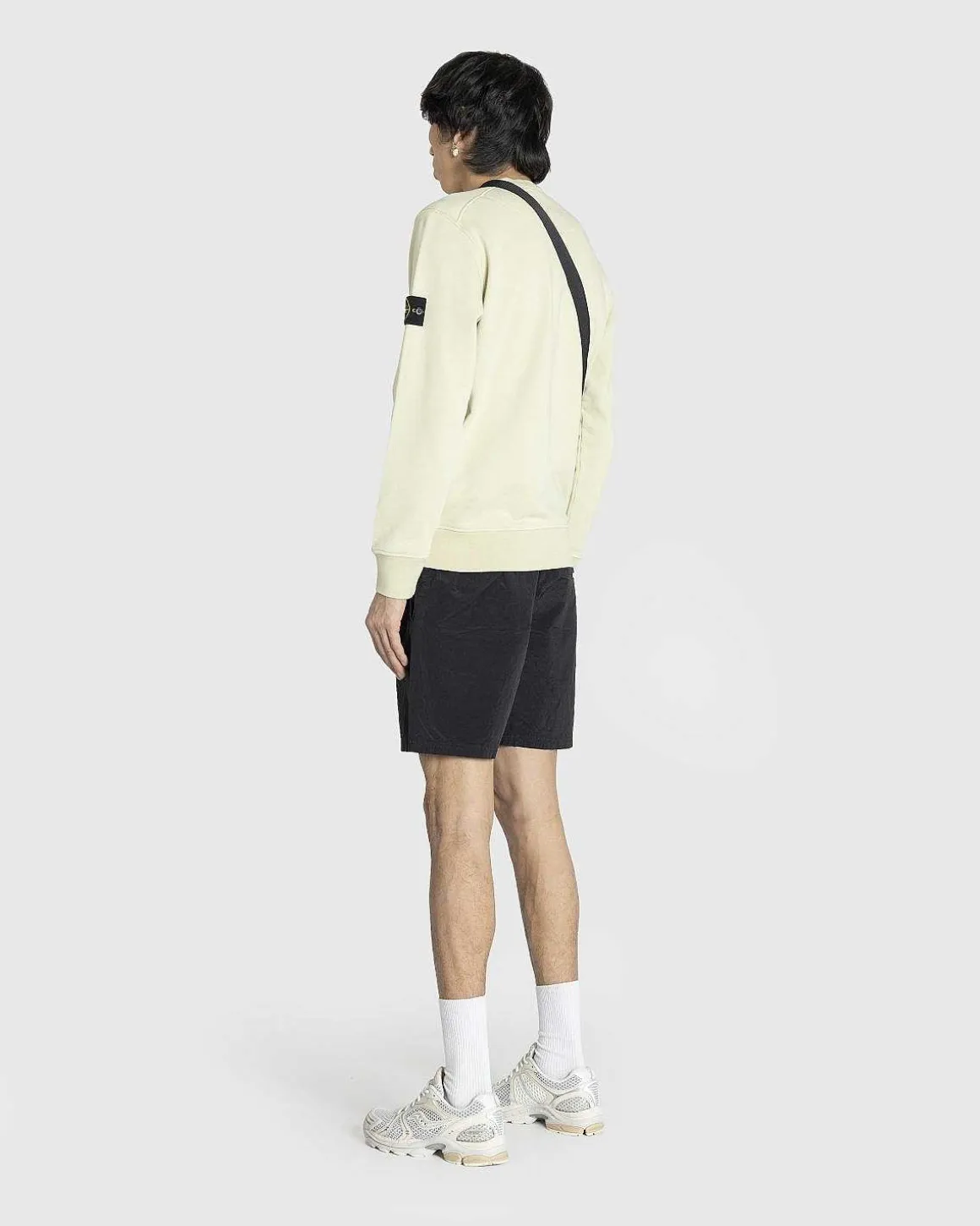 Beklaedningsfarvet Sweatshirt Med Rund Hals, Naturbeige