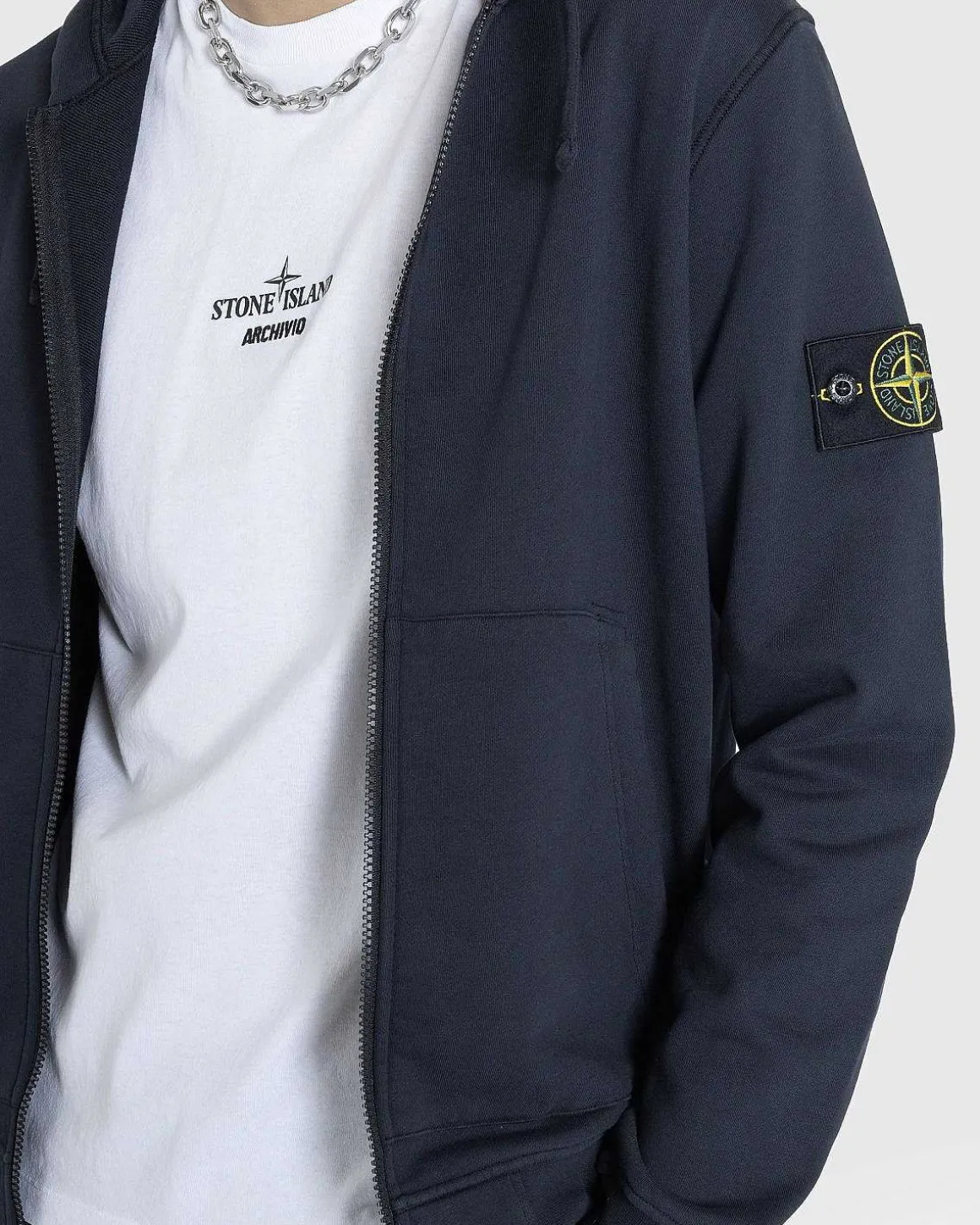 Beklaedningsfarvet Sweatshirt Med Rund Hals, Marinebla