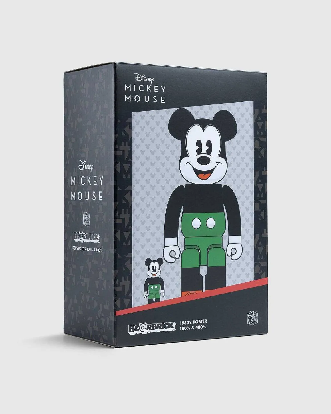 Be@Rbrick Mickey Mouse 1930S Plakat 100% & 400% Saet Sort