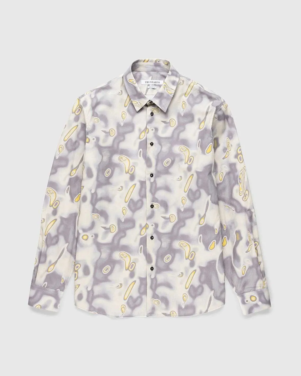 Bomuld Heat Map Print Skjorte Gra