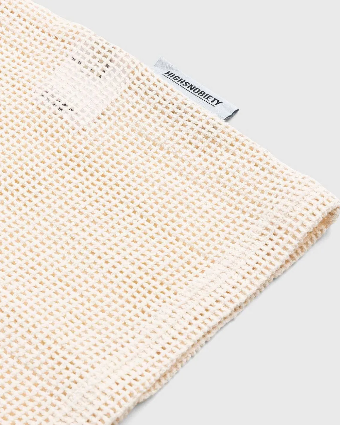 Bomuld Mesh Strik T-Shirt Beige