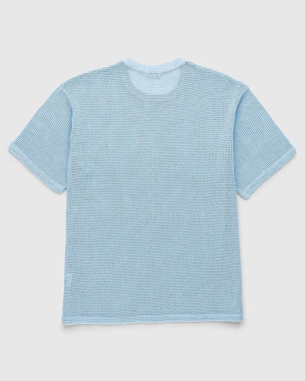 Bomuld Mesh Strik T-Shirt Bla