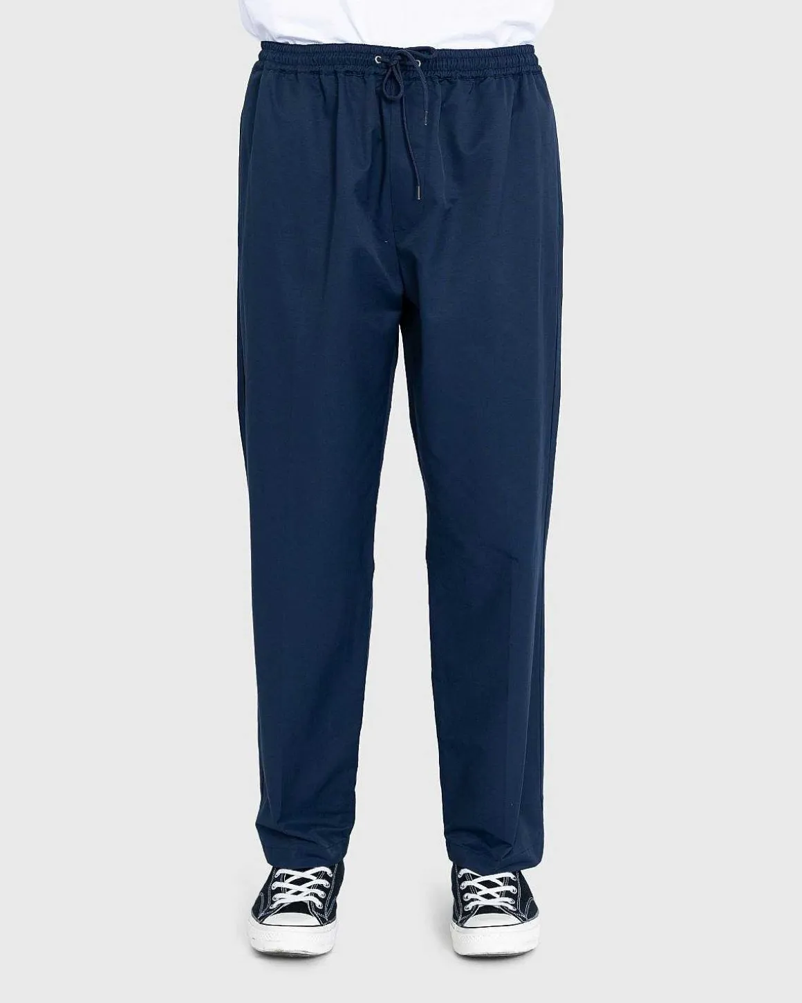 Bomuld Nylon Elastiske Bukser Navy