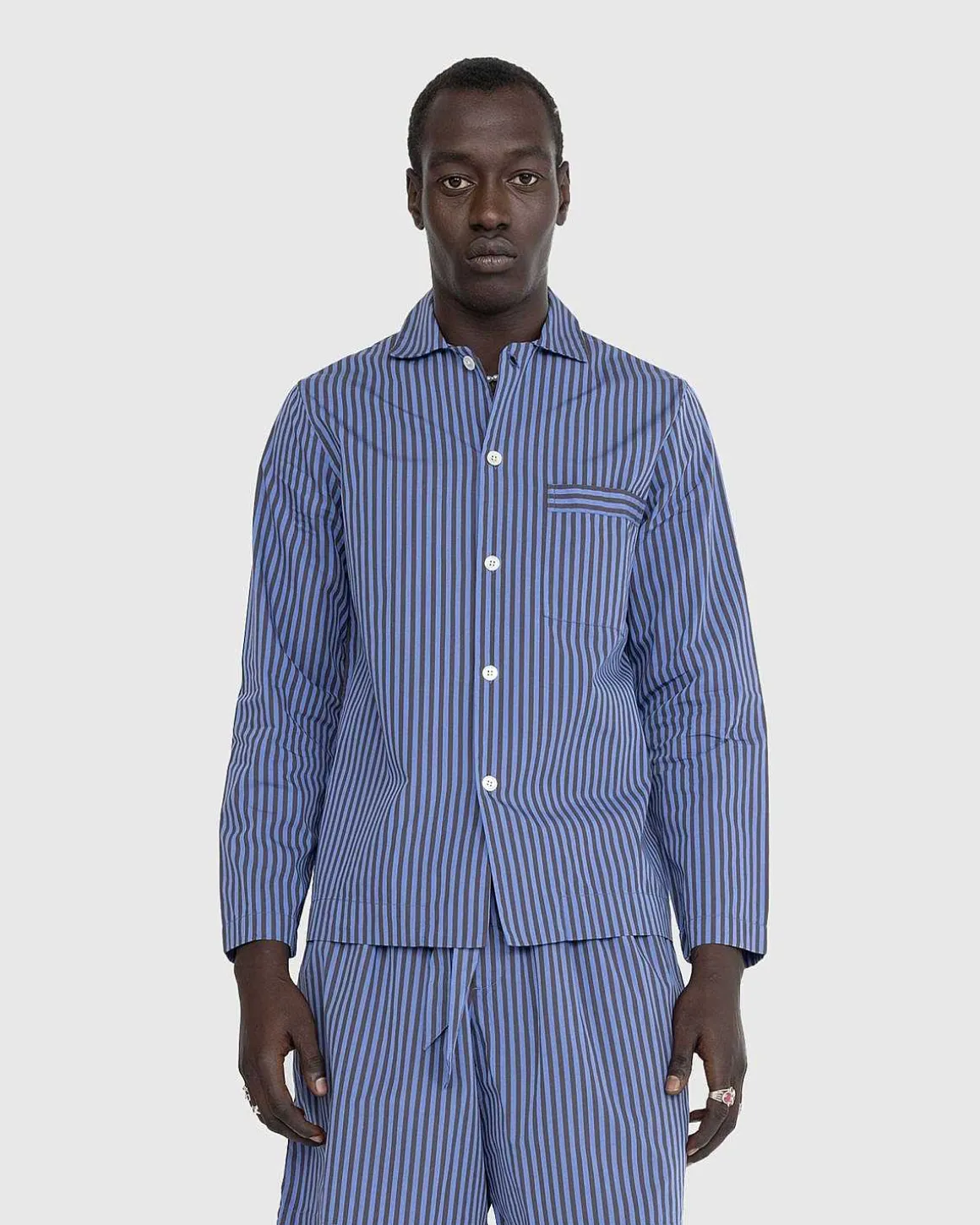 Bomuld Poplin Pyjamas Skjorte Verneuil Stripes