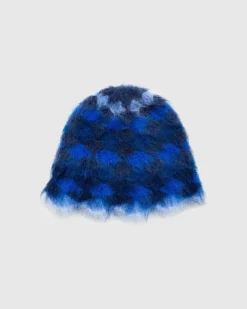 Borstet Mohair Muslingeskal Bucket Hat Merlin Blue