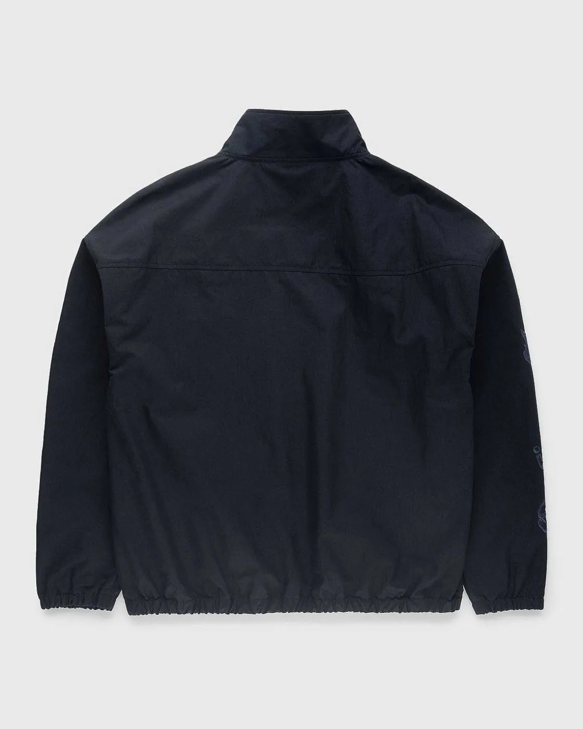 Borstet Nylon Traeningsjakke Navy