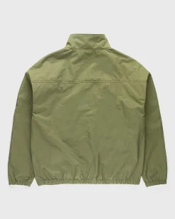 Borstet Nylon Traeningsjakke Gron