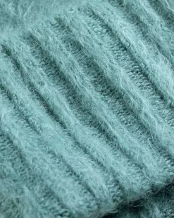 Borstet Super Kid Mohair Beanie Jade Gron