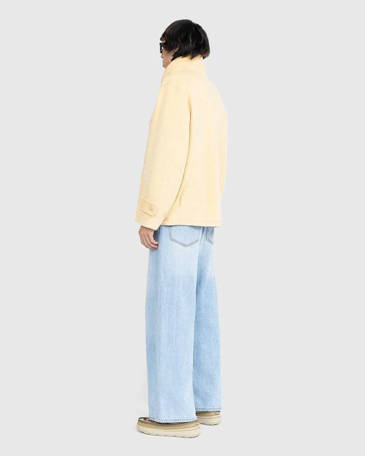 Borstet Suri Alpaca Mohair Blouson Gul