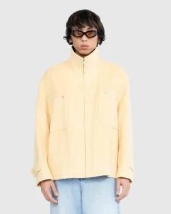 Borstet Suri Alpaca Mohair Blouson Gul