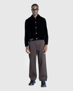Bred Udskarne Jeans, Vasket Brun