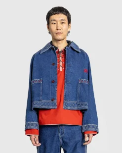 Broderet Denimjakke Indigo