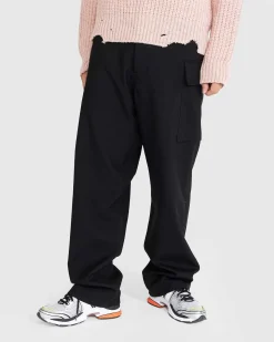 Cargo Pocket Uldbukser Sort