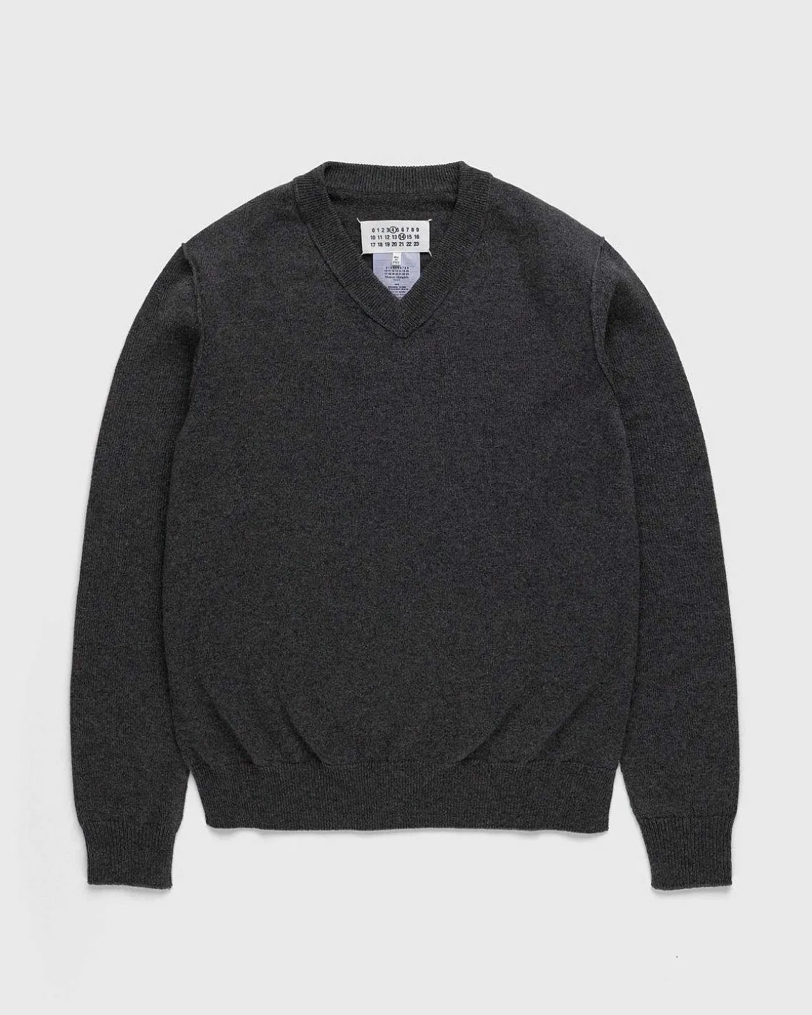 Cashmere V-Hals Sweater Gra
