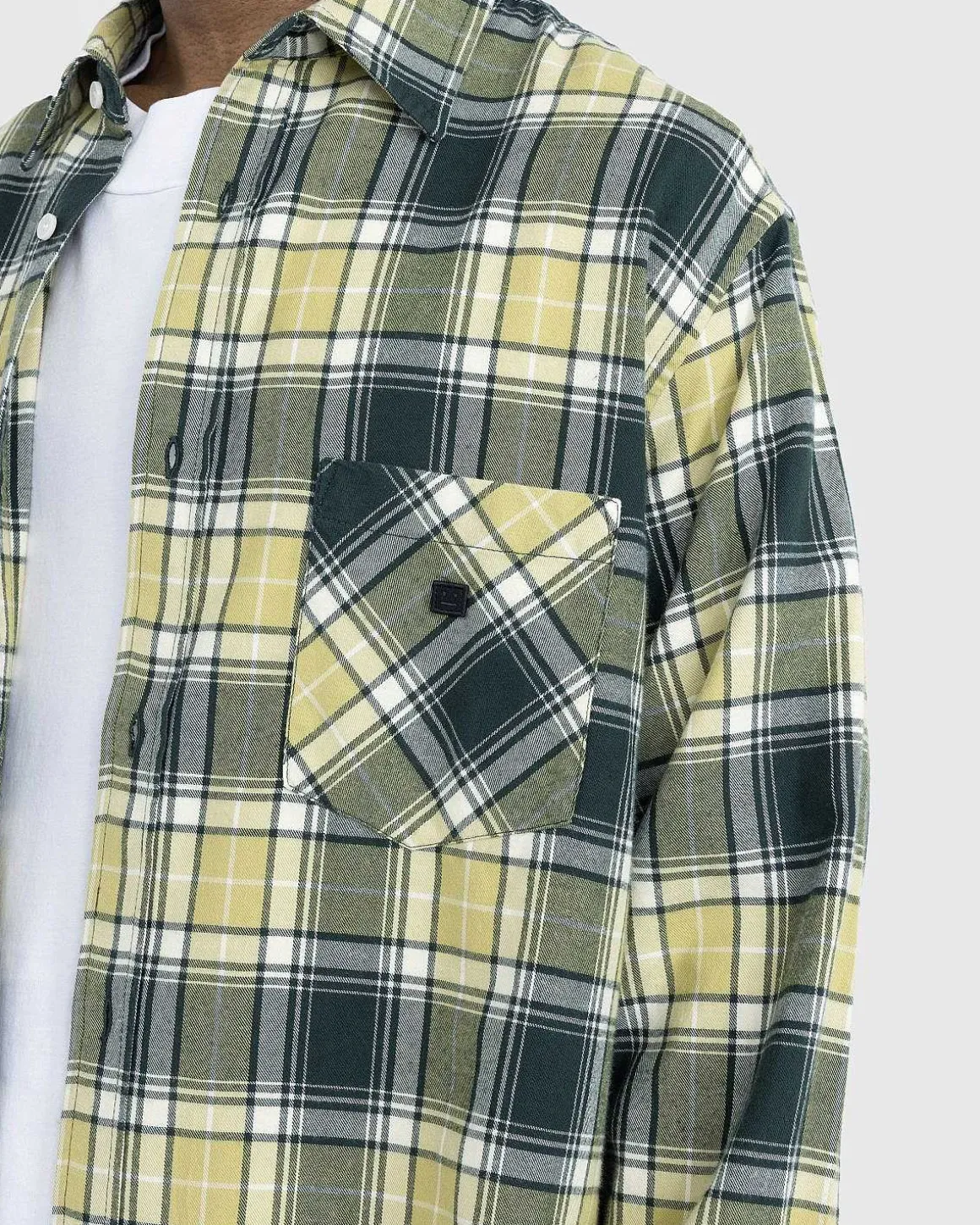 Check Button-Up Skjorte Skovgron/Lysegron