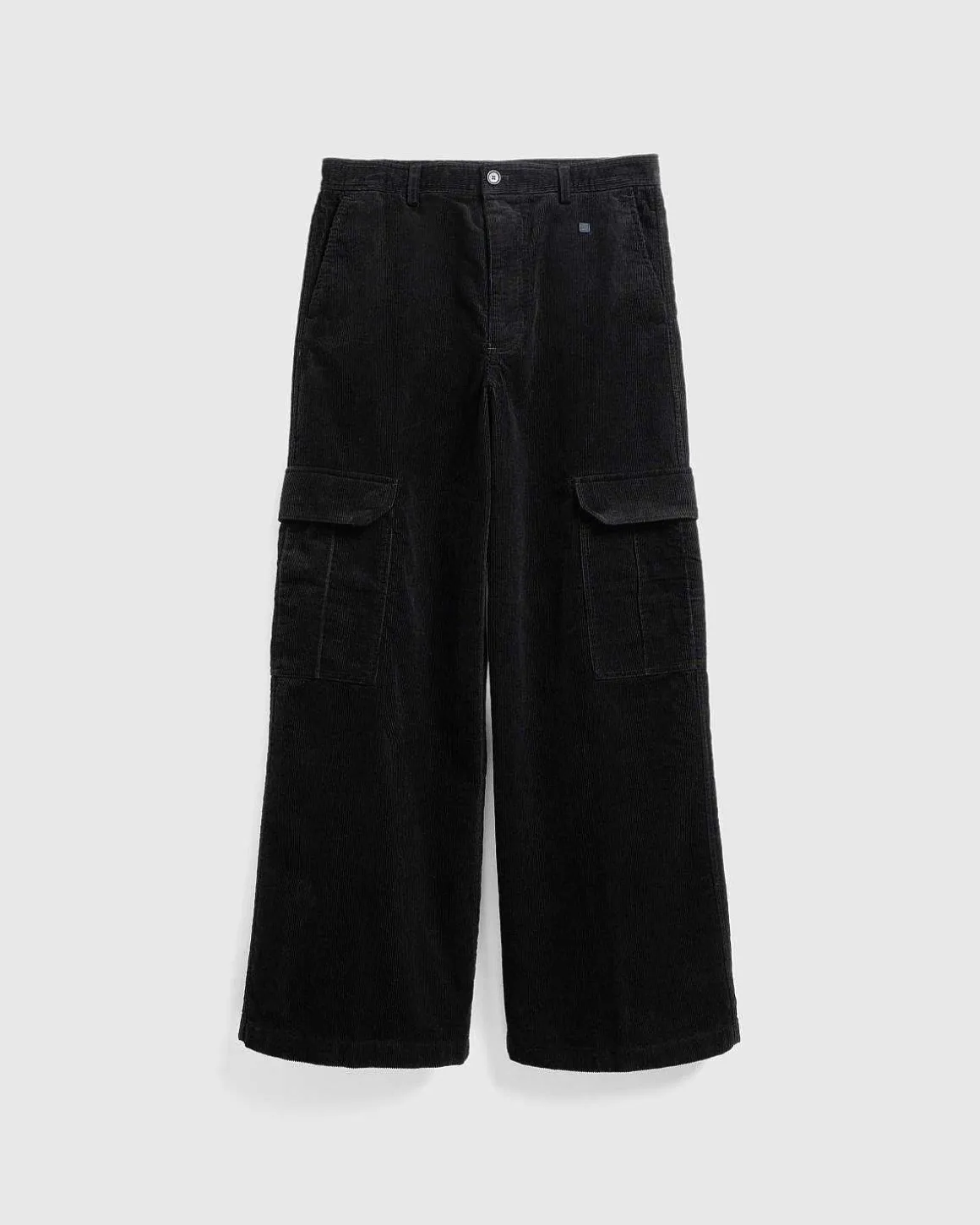 Corduroy Cargo Bukser Sort