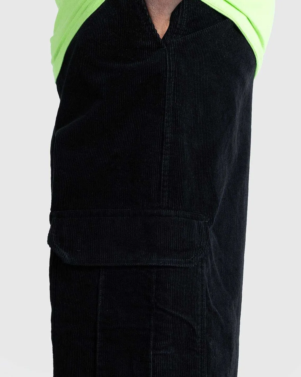 Corduroy Cargo Bukser Sort