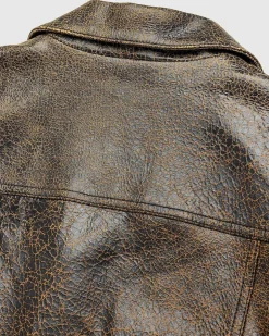 Crackle Laederskjorte Amos Brown Multi