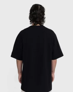 Crepe Kortaermet T-Shirt Sort