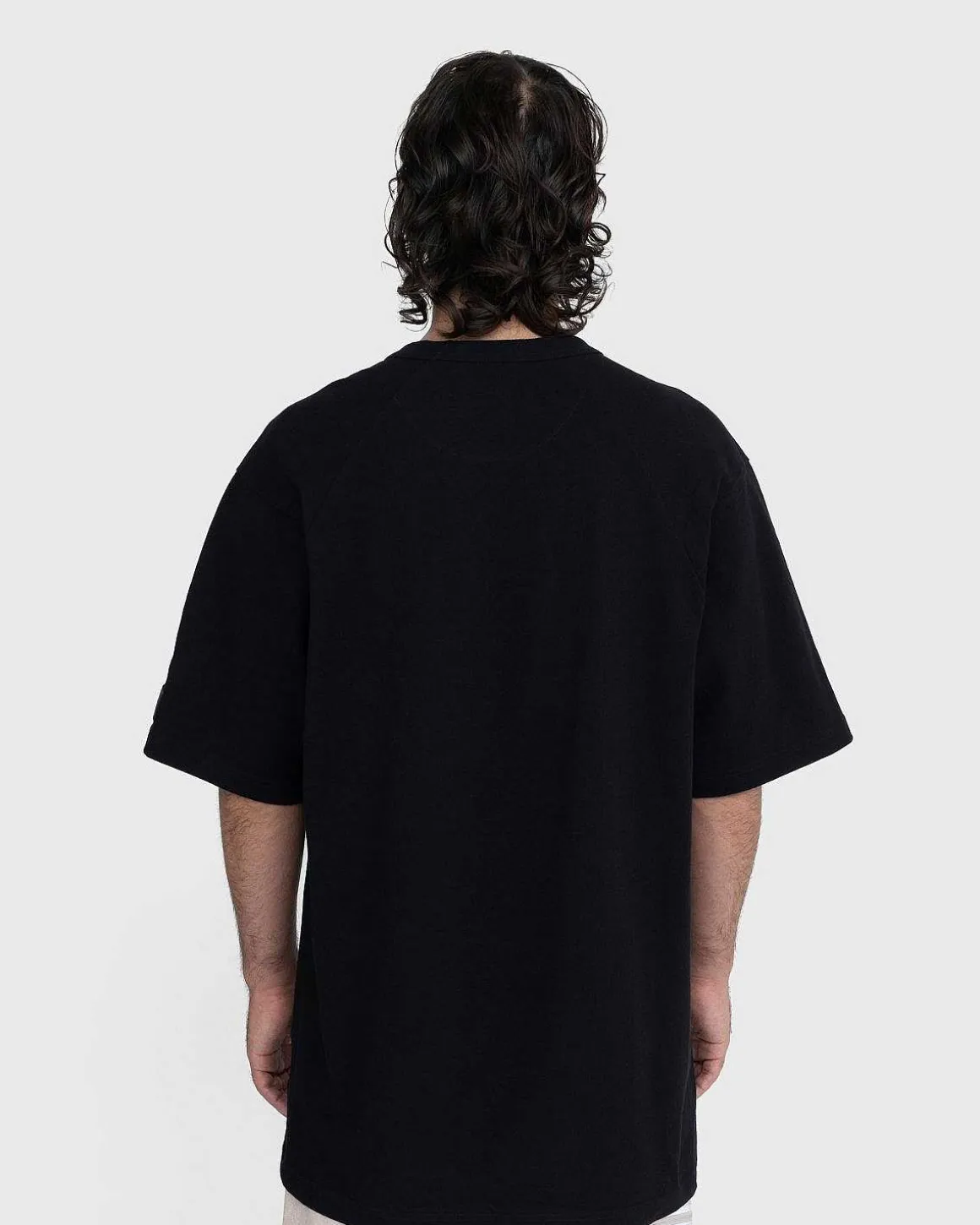 Crepe Kortaermet T-Shirt Sort