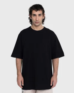 Crepe Kortaermet T-Shirt Sort