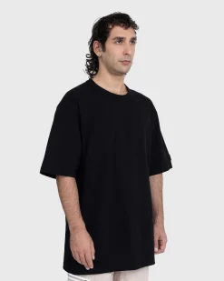 Crepe Kortaermet T-Shirt Sort