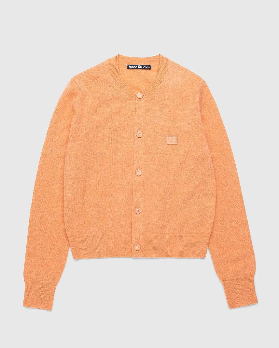 Crewneck Cardigan Mandarin Orange Melange