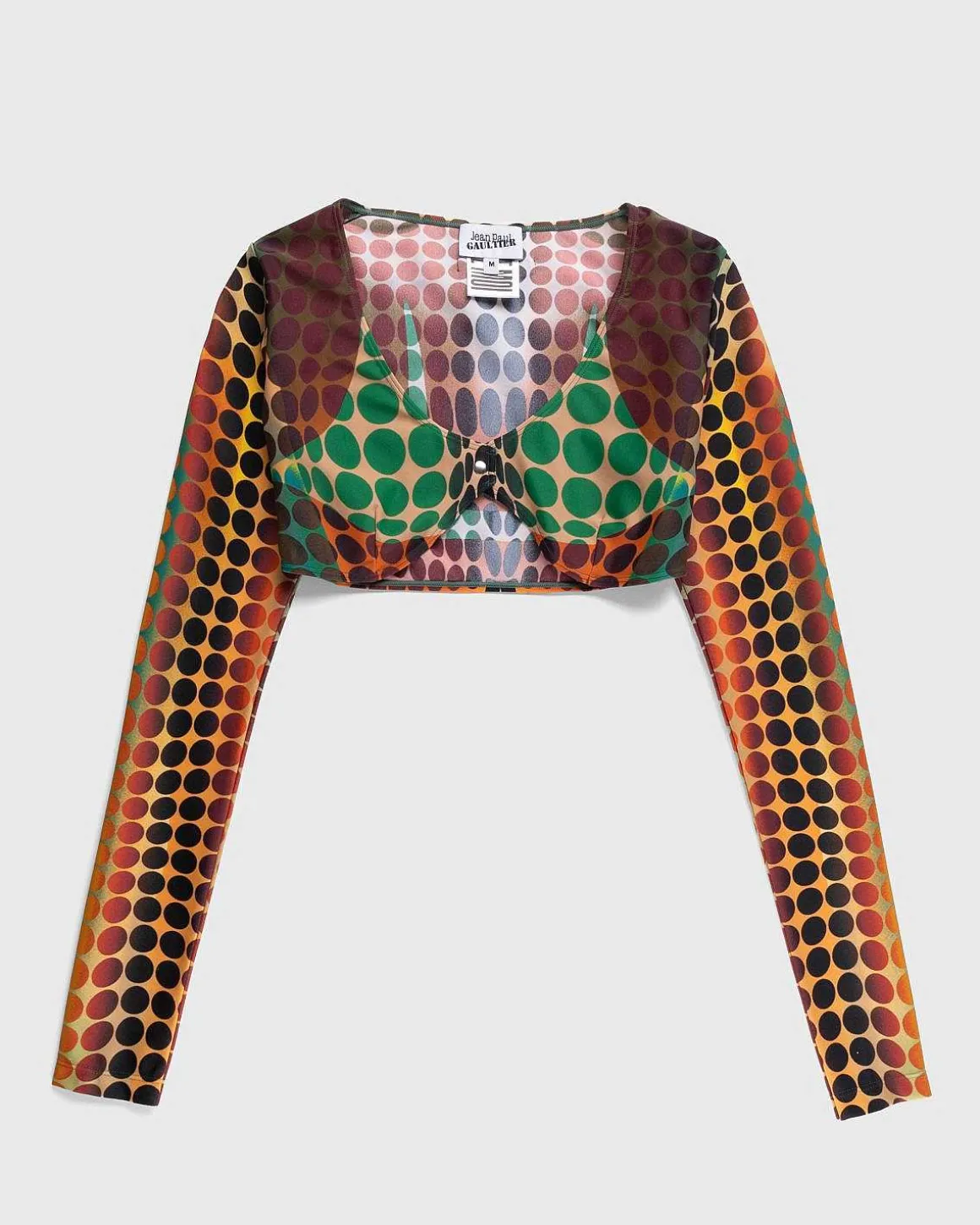 Cropped U-Hals Langaermet Top