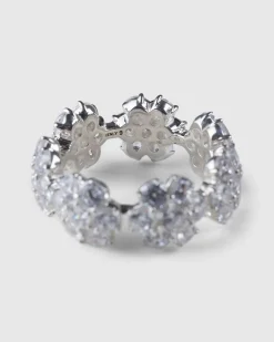 Daisy Eternity Ring Solv/Hvid