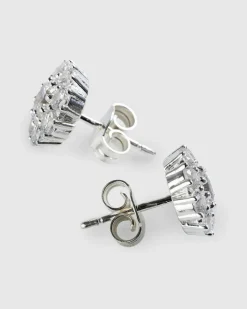 Daisy Stud Oreringe Solv