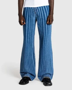 Denimbukser Med Laserprint Vintage Bla