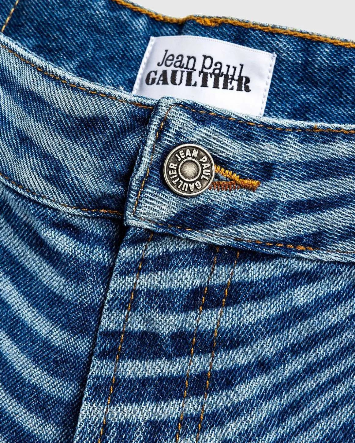 Denimbukser Med Laserprint Vintage Bla