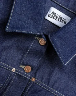 Denimjakke Med Kontrastsyninger Madonna Inspireret Indigo/Tabac